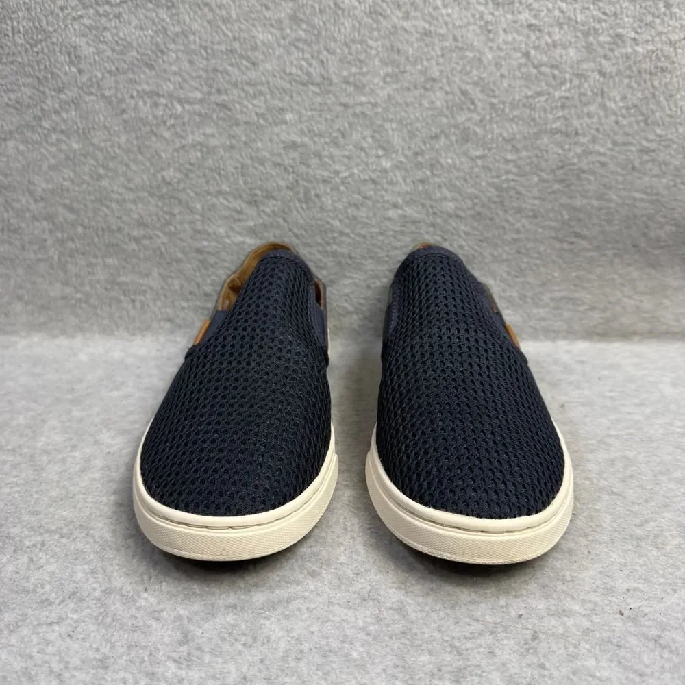 Olukai Womens Shoes Size 7 Pehuea Navy Blue Slip On Low Top Comfort Sneakers